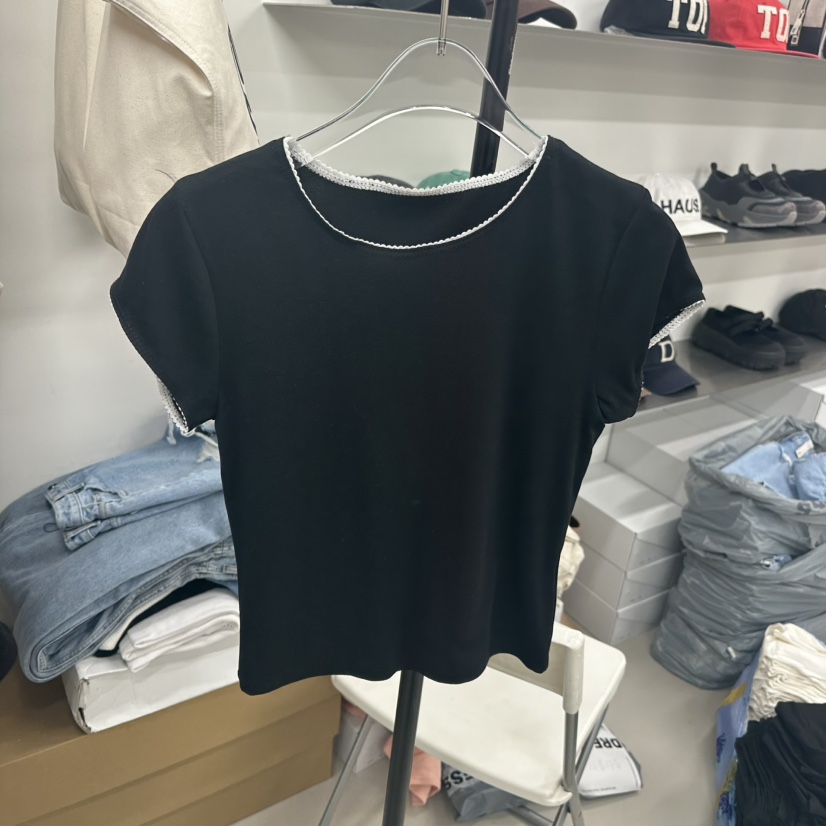 TOPDRESSING韓國直郵㊣女裝新品推薦職業真品人氣時尚25春夏T恤TOPDRESSINGT恤圖色3