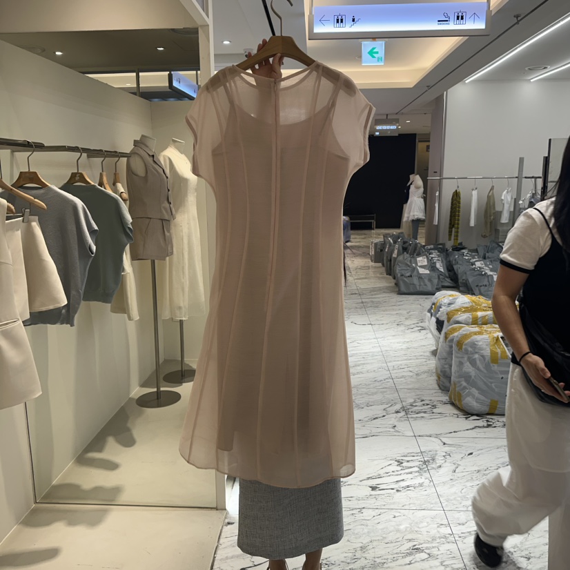 MER韓國直郵㊣女裝新品職業休閑真品人氣25春夏推薦連衣裙絲綢MER/ANGELO BIANCO連衣裙
