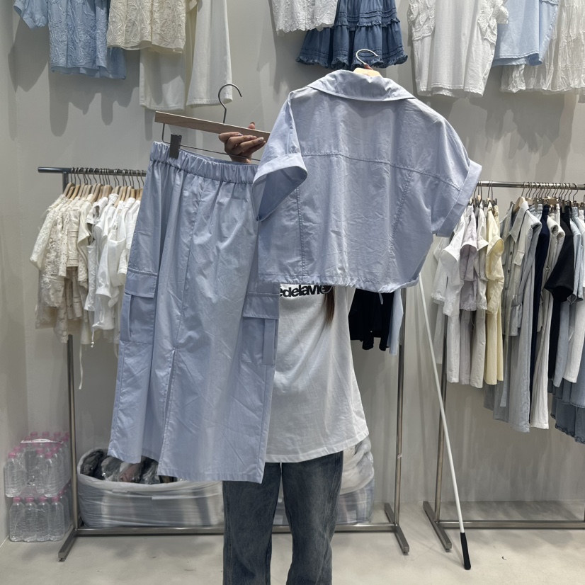 HOT PLACE東大門㊣代購女裝新款時尚25春夏真品套裝兩件套HOT PLACE/DREAM GIRIS套裝