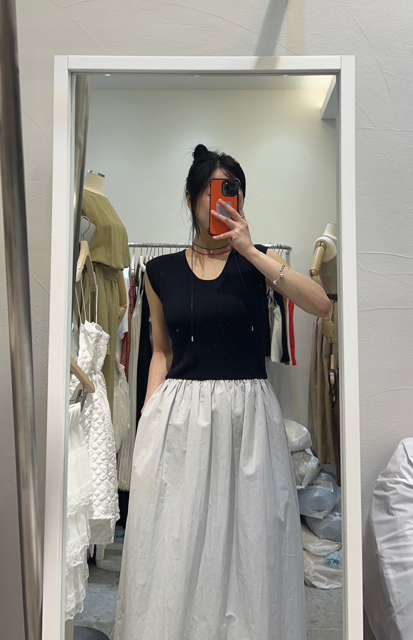 ROU.TINE韓國代購㊣女士新品熱賣休閑職業真品時尚25春夏連衣裙ROU.TINE連衣裙