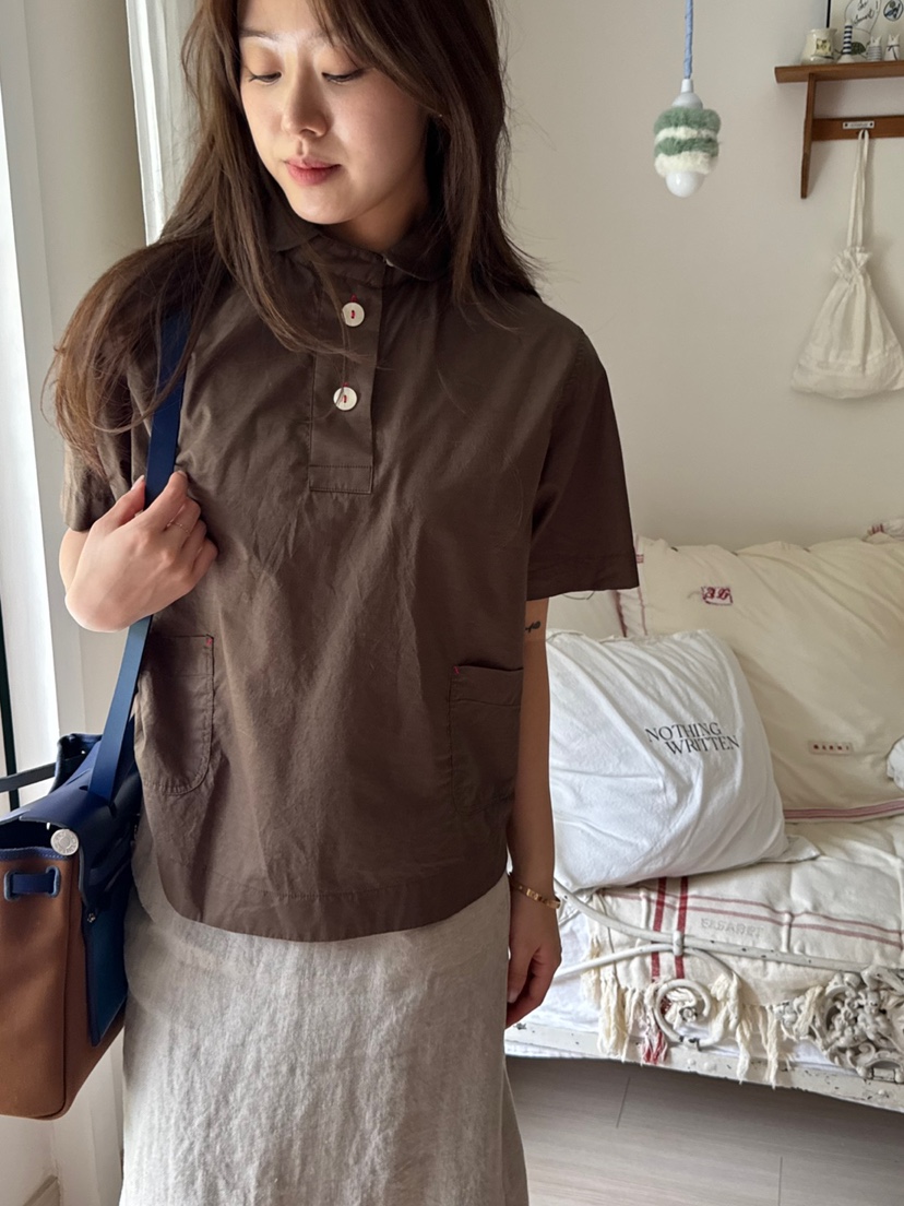 AT NOTE韓國代購㊣女裝新品時尚25春夏推薦休閑襯衫蕾絲衫AT NOTE襯衫/蕾絲衫