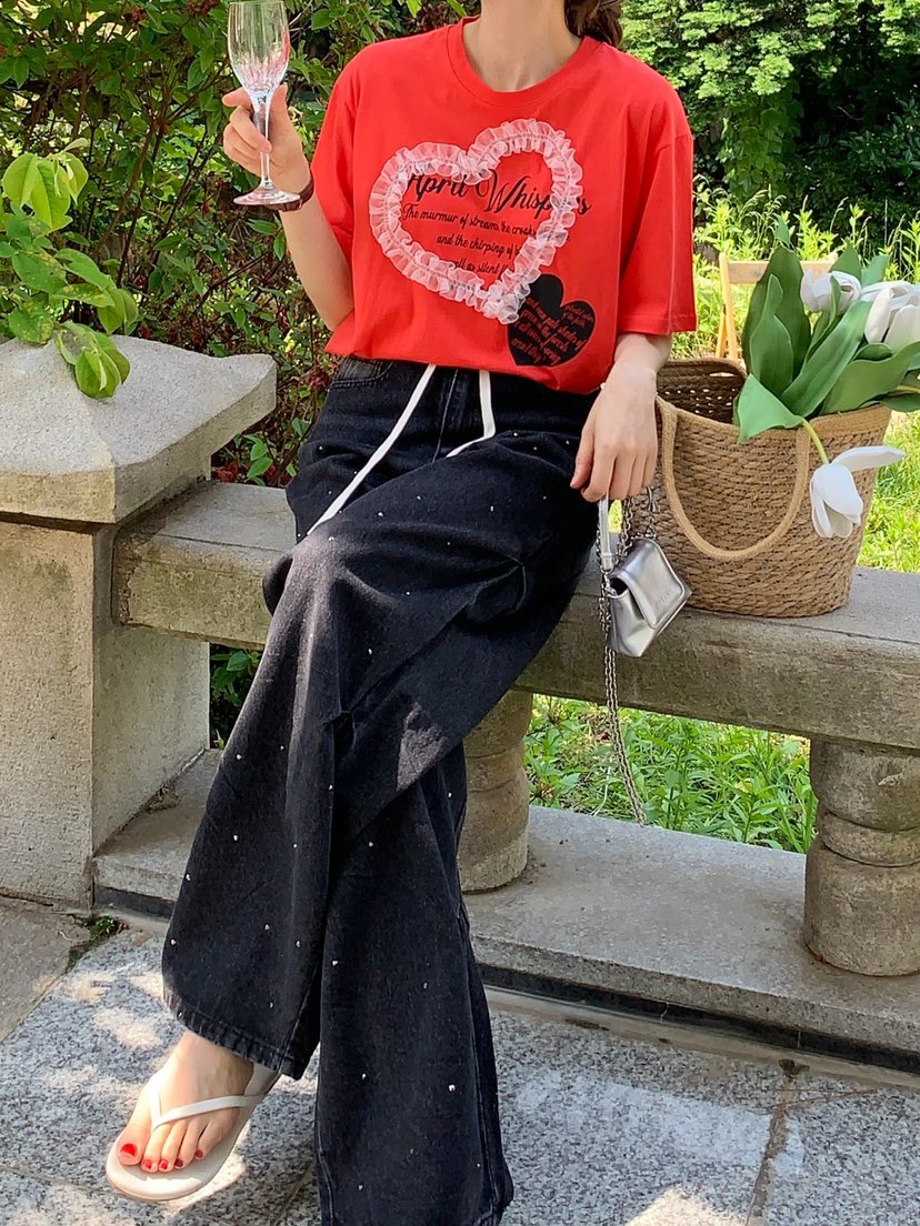 ROU.TINE東大門㊣實拍女士新品熱賣休閑時尚職業推薦25春夏T恤ROU.TINET恤