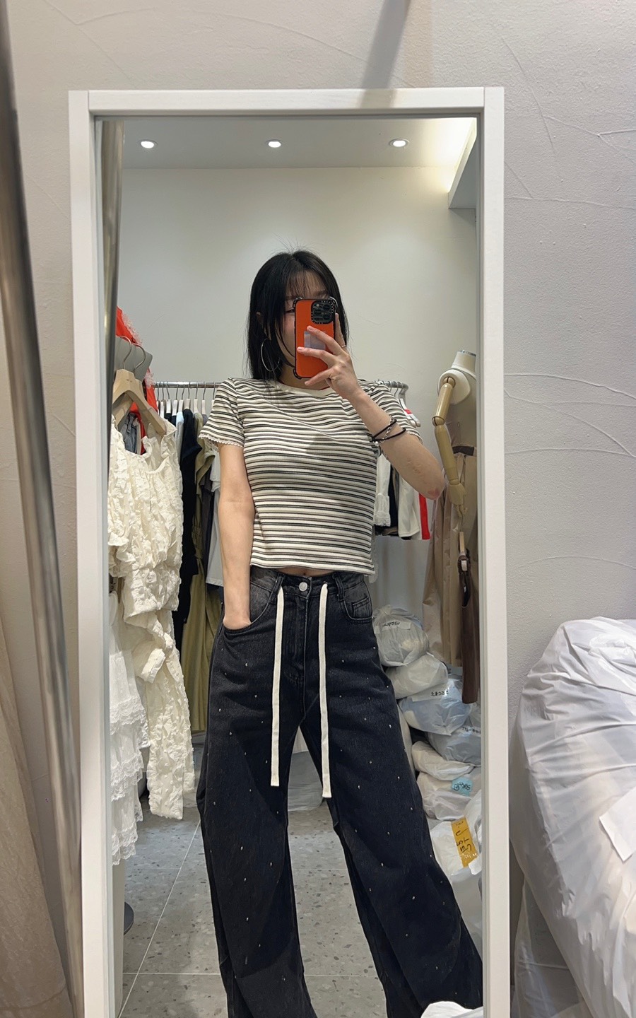 ROU.TINE東大門㊣直郵女裝新款25春夏職業熱賣真品休閑T恤ROU.TINET恤