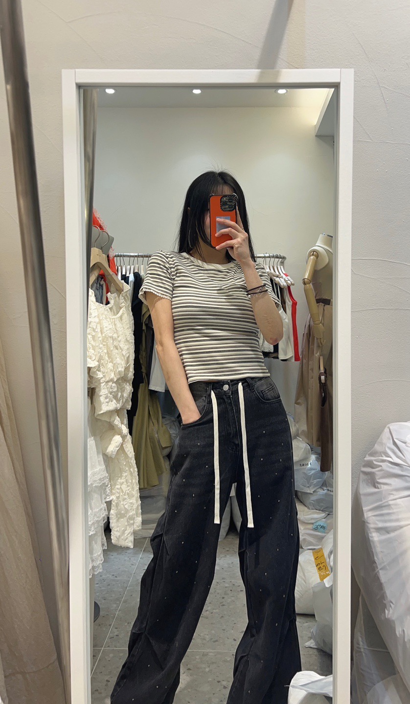 ROU.TINE東大門㊣直郵女裝新款25春夏職業熱賣真品休閑T恤ROU.TINET恤