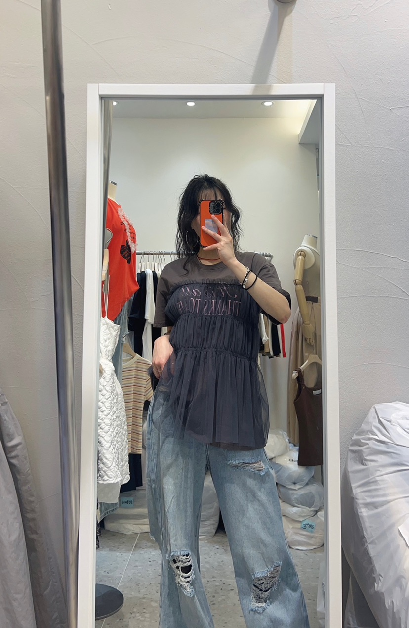 ROU.TINE韓國代購㊣女士新款熱賣真品25春夏職業時尚人氣T恤ROU.TINET恤
