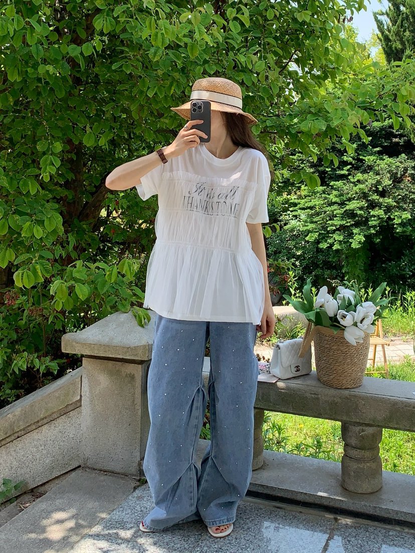 ROU.TINE韓國代購㊣女士新款熱賣真品25春夏職業時尚人氣T恤ROU.TINET恤