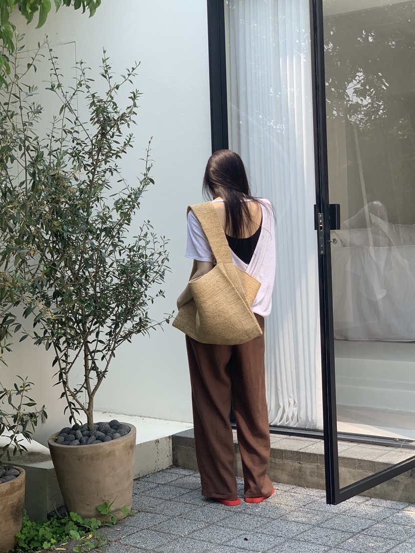 LOGARDEN韓國直郵㊣女士新款職業熱賣休閑真品T恤兩面可穿亞麻LO GARDENT恤