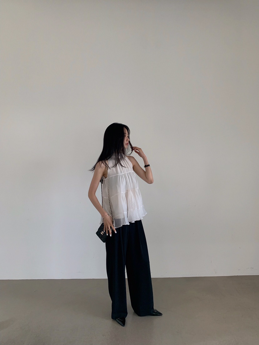 VERANDA韓國直郵㊣女裝新品職業25春夏真品熱賣時尚吊帶背心VERANDA吊帶/背心