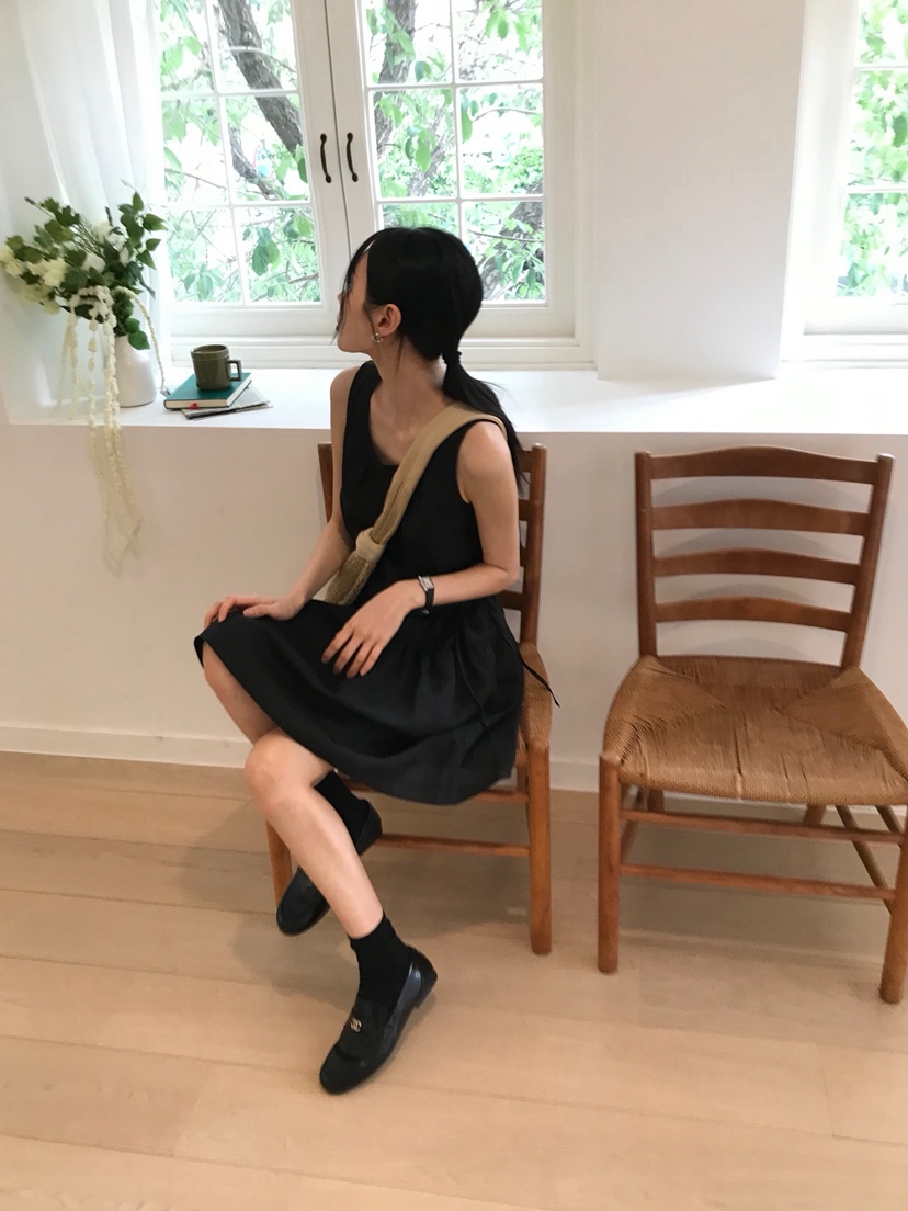 ME MO韓國代購㊣女士新品休閑熱賣25春夏推薦職業真品連衣裙ME MO連衣裙