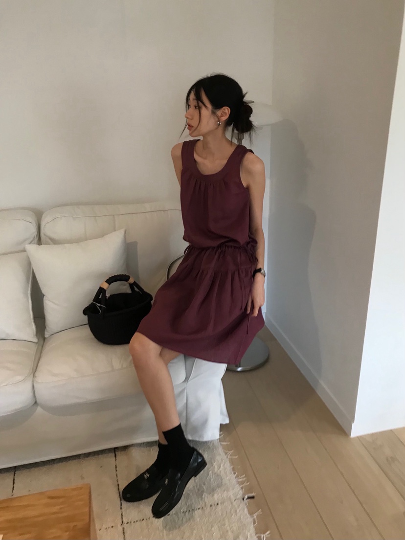 ME MO韓國代購㊣女士新品休閑熱賣25春夏推薦職業真品連衣裙ME MO連衣裙