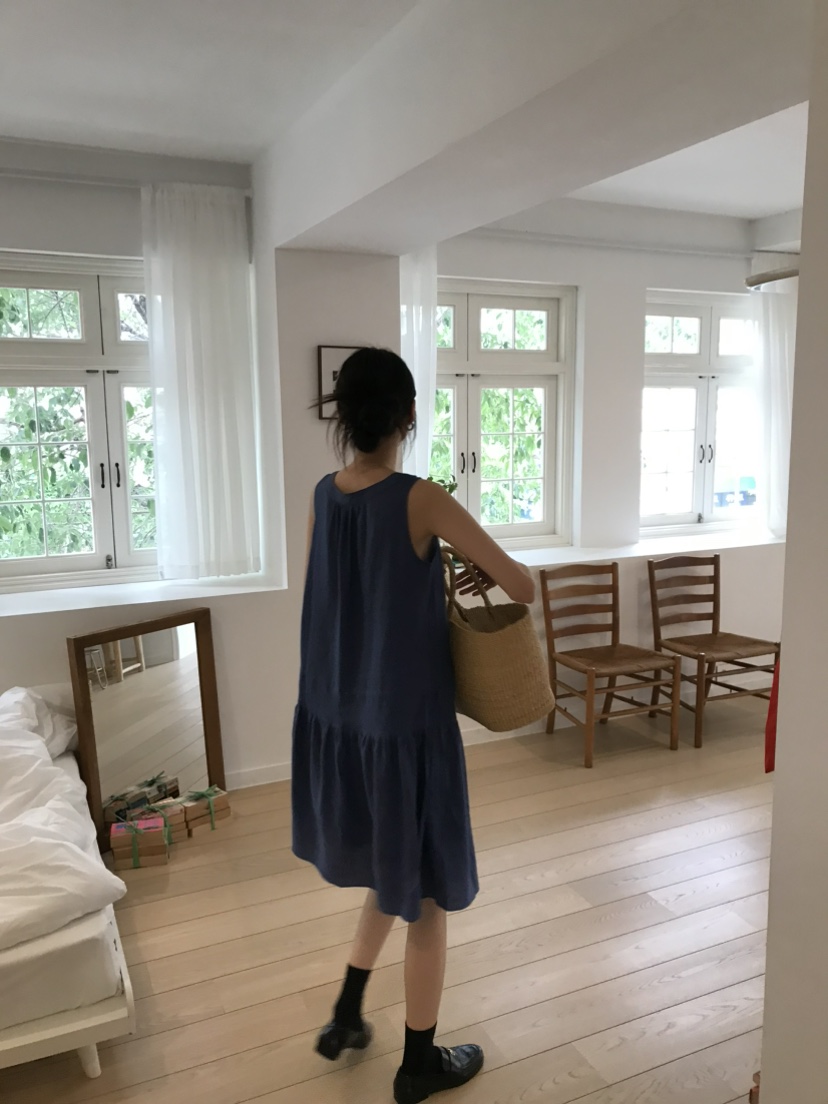 ME MO韓國代購㊣女士新品休閑熱賣25春夏推薦職業真品連衣裙ME MO連衣裙