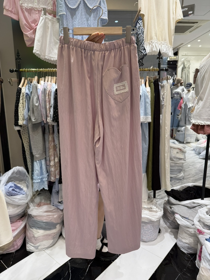 BE&BE韓國代購㊣女裝新品推薦熱賣時尚25春夏休閑褲口袋BE&be休閑褲