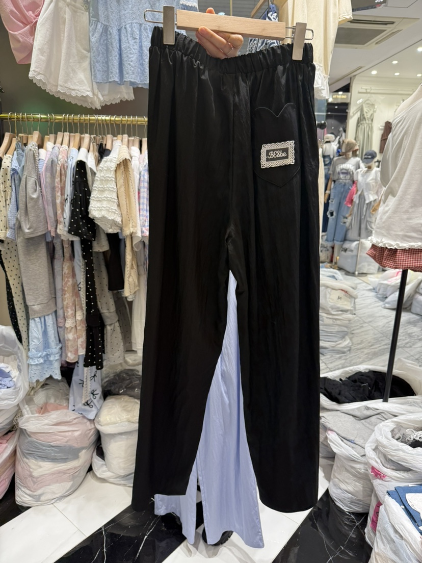 BE&BE韓國代購㊣女裝新品推薦熱賣時尚25春夏休閑褲口袋BE&be休閑褲