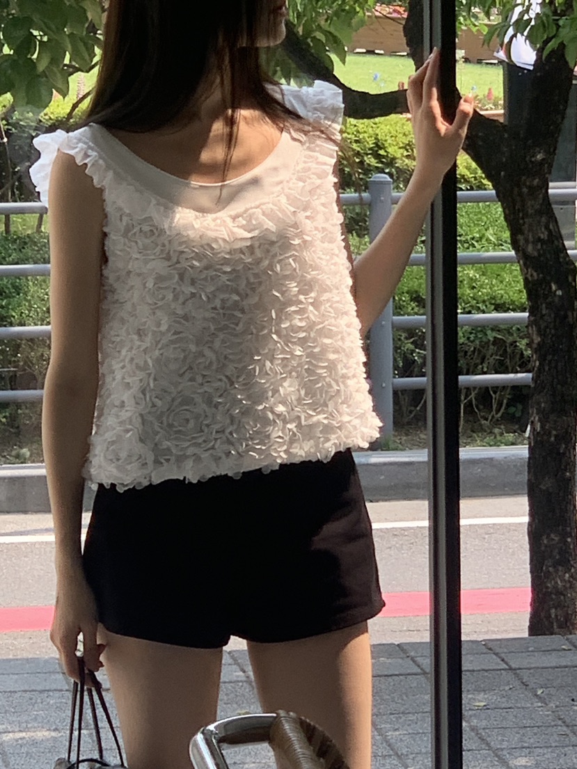 LOGARDEN韓國直郵㊣女士新款人氣推薦熱賣25春夏襯衫蕾絲衫LO GARDEN襯衫/蕾絲衫