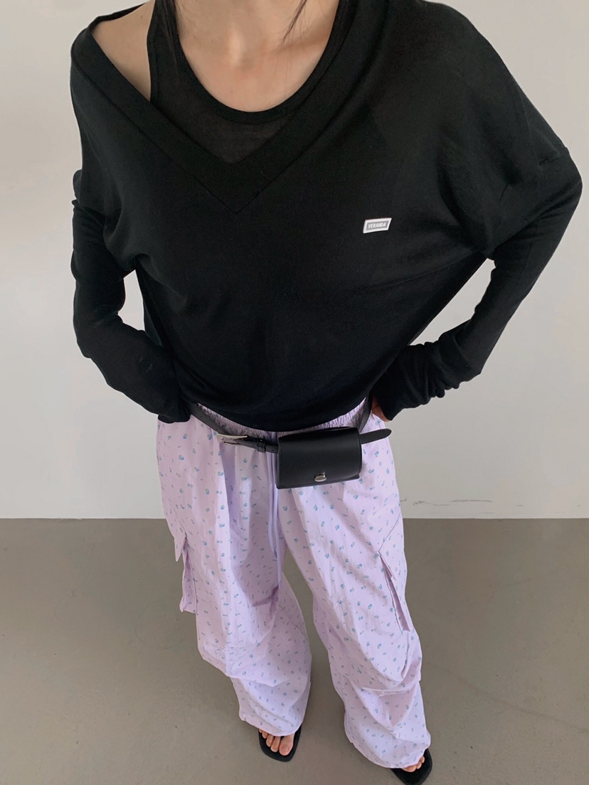 VERANDA東大門㊣實拍女士新款真品時尚休閑推薦人氣套裝V領VERANDA套裝