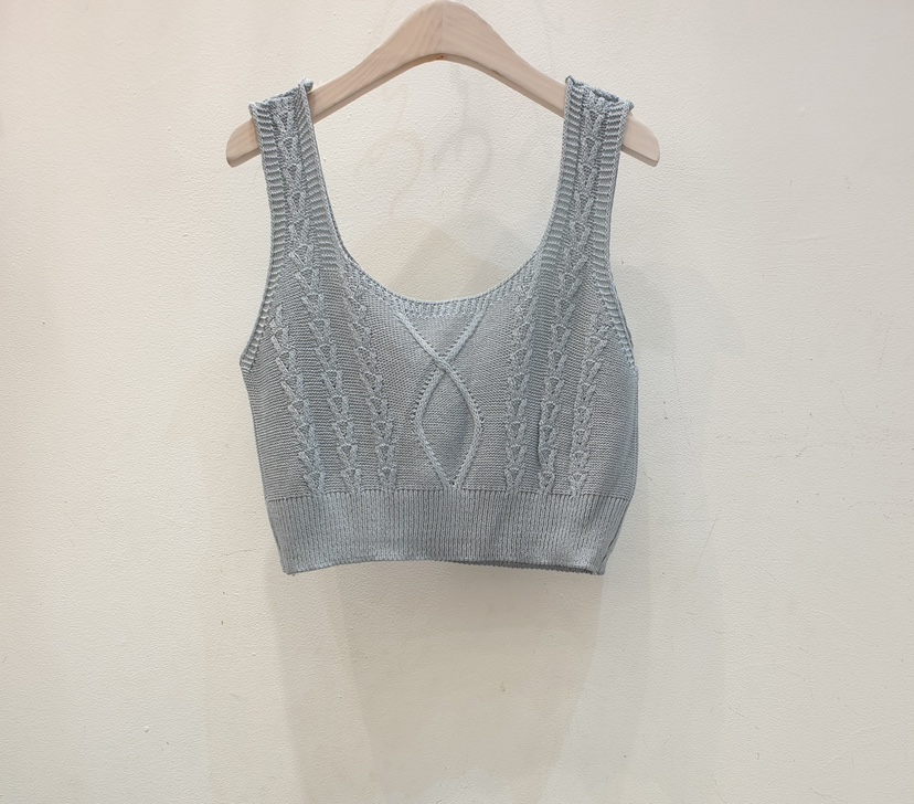 BLACK NOTE東大門㊣代購女士新品25春夏真品熱賣吊帶背心短款BLACK NOTE吊帶/背心圖色2