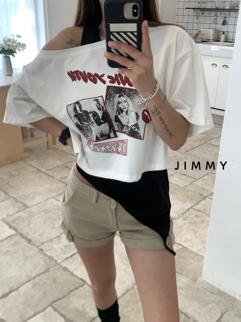JIMMY韓國直郵㊣女裝新品休閑熱賣25春夏時尚職業人氣短褲棉質JIMMY/REMAKE短褲