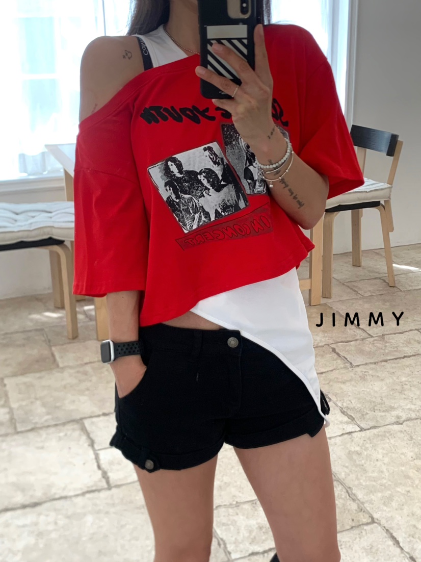 JIMMY韓國直郵㊣女裝新品休閑熱賣25春夏時尚職業人氣短褲棉質JIMMY/REMAKE短褲