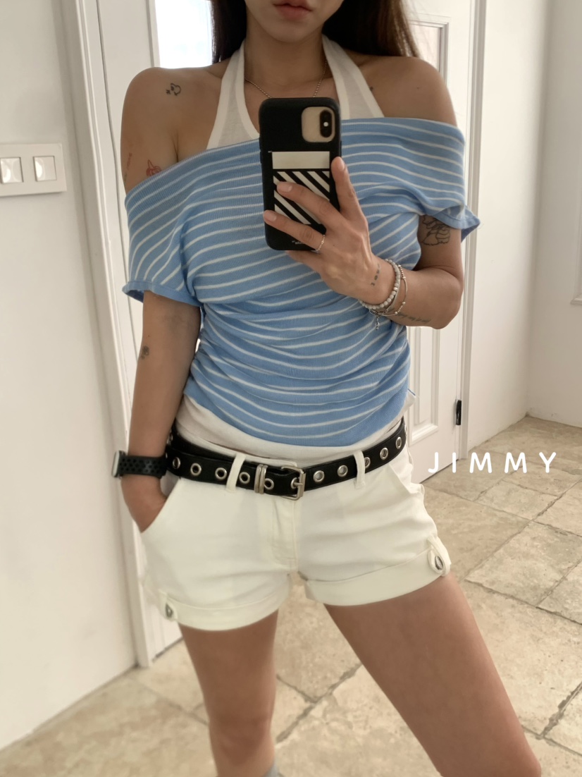 JIMMY韓國直郵㊣女裝新品休閑熱賣25春夏時尚職業人氣短褲棉質JIMMY/REMAKE短褲