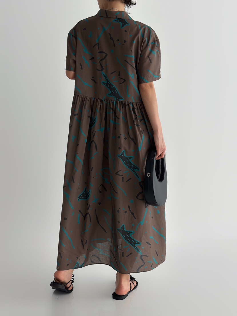 ANGLOG BEIGE東大門㊣實拍女士新品25春夏時尚連衣裙棉質雙層ANGLOG BEIGE連衣裙
