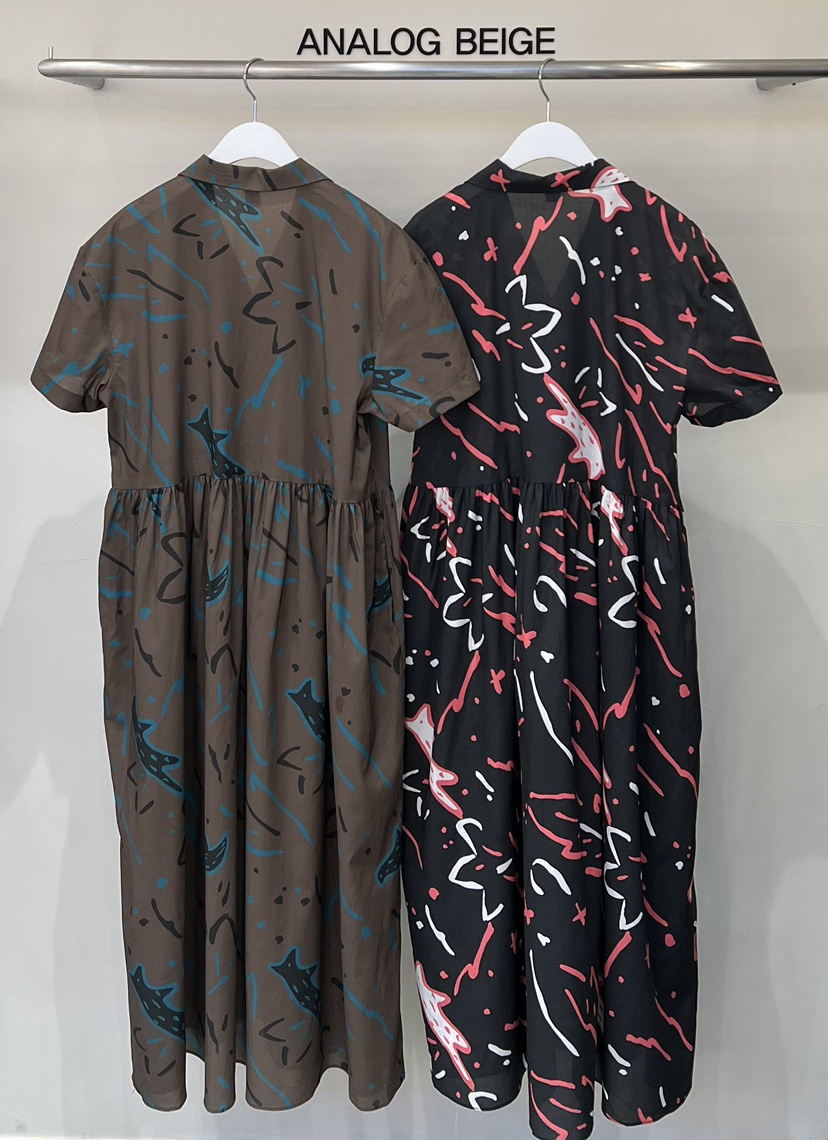 ANGLOG BEIGE東大門㊣實拍女士新品25春夏時尚連衣裙棉質雙層ANGLOG BEIGE連衣裙
