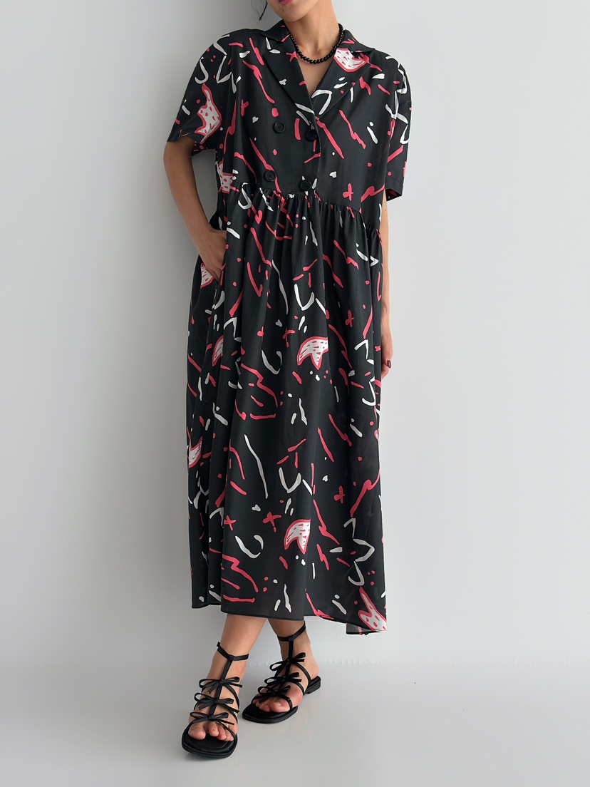 ANGLOG BEIGE東大門㊣實拍女士新品25春夏時尚連衣裙棉質雙層ANGLOG BEIGE連衣裙圖色2