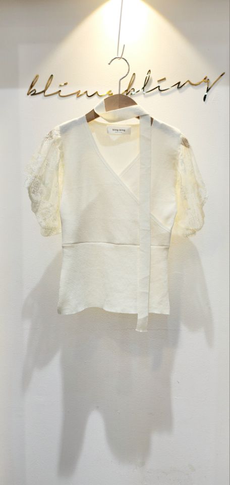 BLING BLING-S韓國直郵㊣女裝新款推薦25春夏針織衫含脖帶BLING BLING-S針織衫