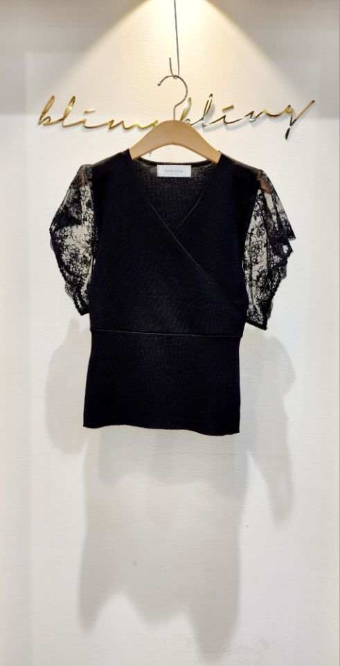 BLING BLING-S韓國直郵㊣女裝新款推薦25春夏針織衫含脖帶BLING BLING-S針織衫