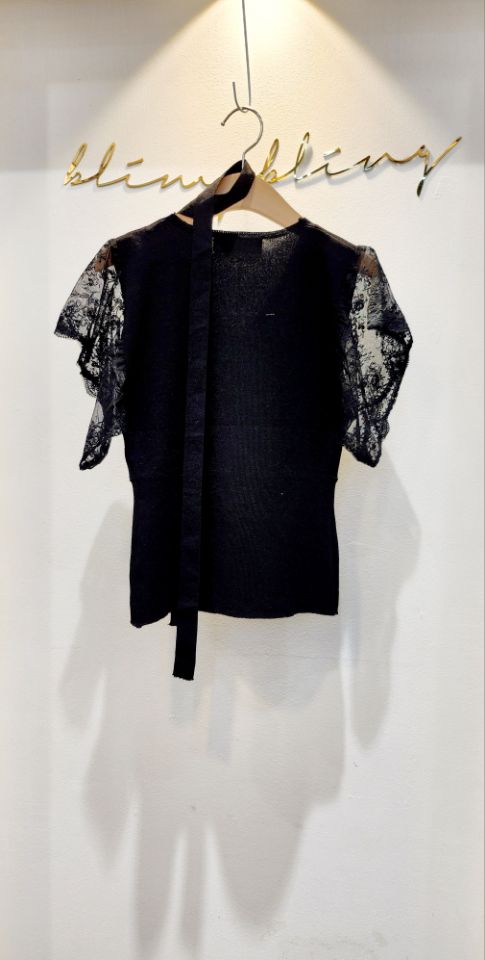 BLING BLING-S韓國直郵㊣女裝新款推薦25春夏針織衫含脖帶BLING BLING-S針織衫