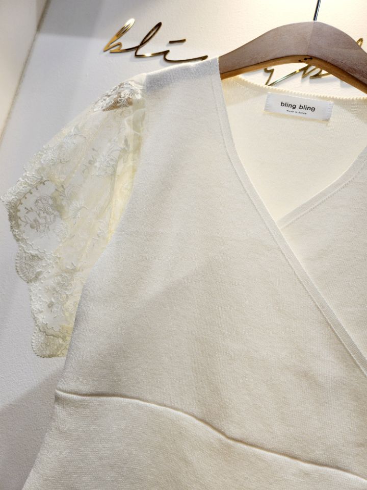BLING BLING-S韓國直郵㊣女裝新款推薦25春夏針織衫含脖帶BLING BLING-S針織衫