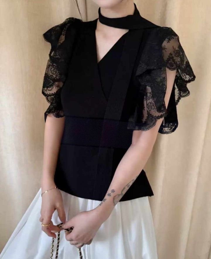 BLING BLING-S韓國直郵㊣女裝新款推薦25春夏針織衫含脖帶BLING BLING-S針織衫圖色1