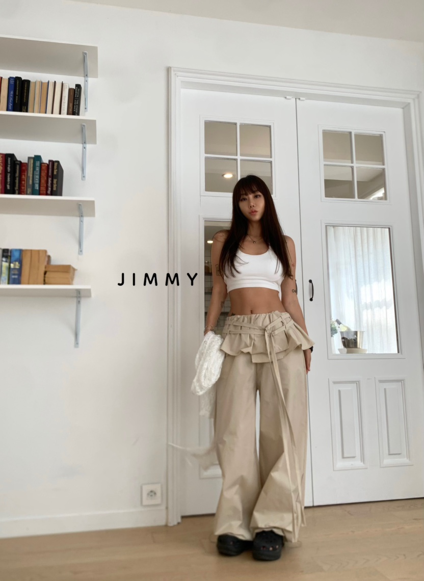 JIMMY東大門㊣直郵女裝新品25春夏人氣時尚職業休閑裙褲荷葉邊JIMMY/REMAKE裙褲
