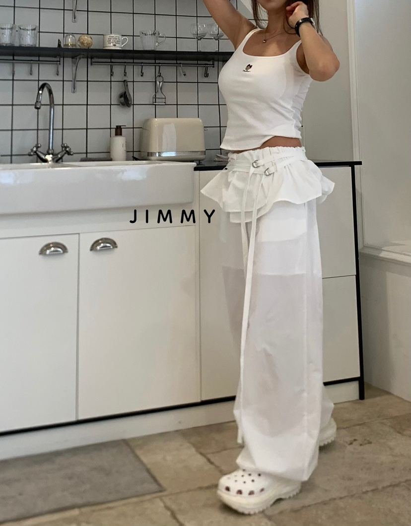 JIMMY東大門㊣直郵女裝新品25春夏人氣時尚職業休閑裙褲荷葉邊JIMMY/REMAKE裙褲