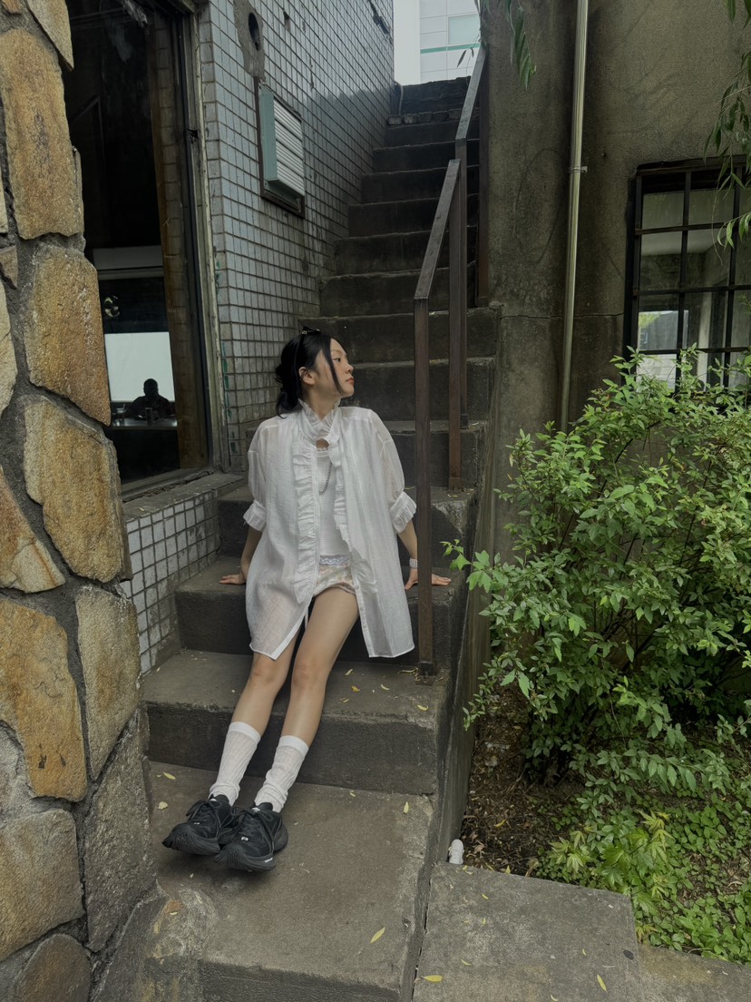 FRANC—L東大門㊣實拍女裝新款休閑真品推薦熱賣襯衫蕾絲衫FRANC襯衫/蕾絲衫