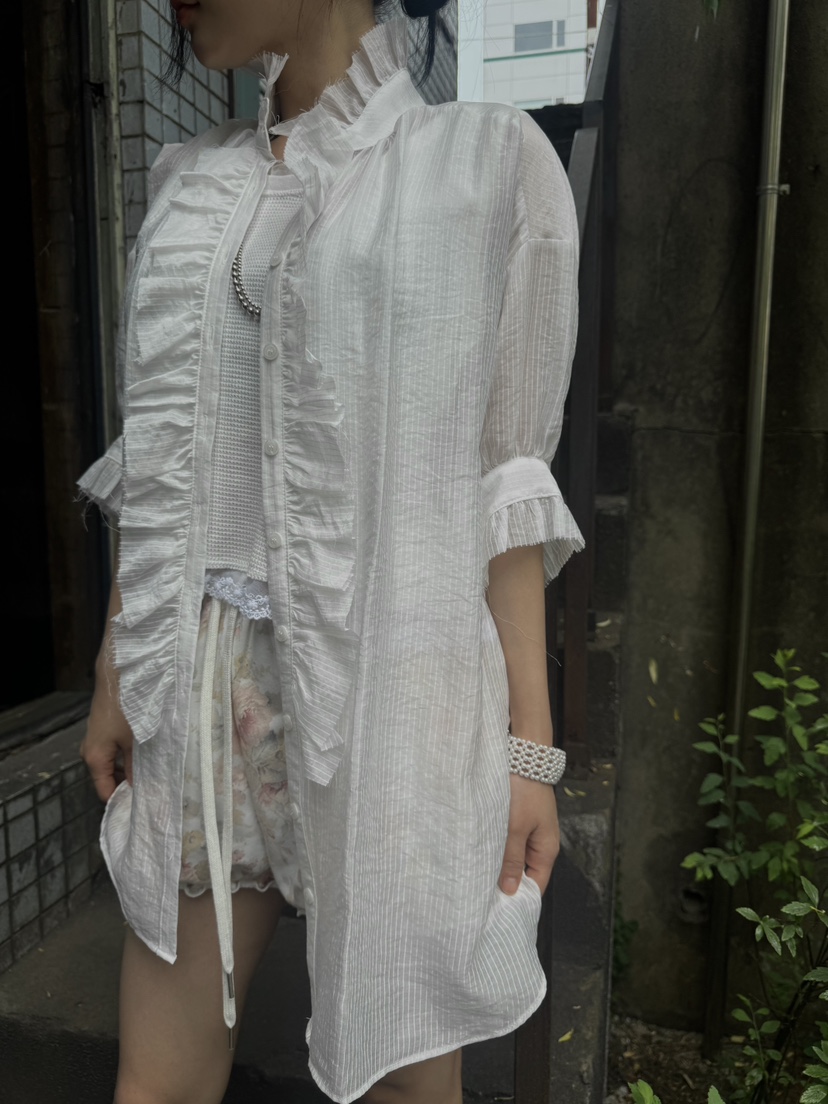 FRANC—L東大門㊣實拍女裝新款休閑真品推薦熱賣襯衫蕾絲衫FRANC襯衫/蕾絲衫