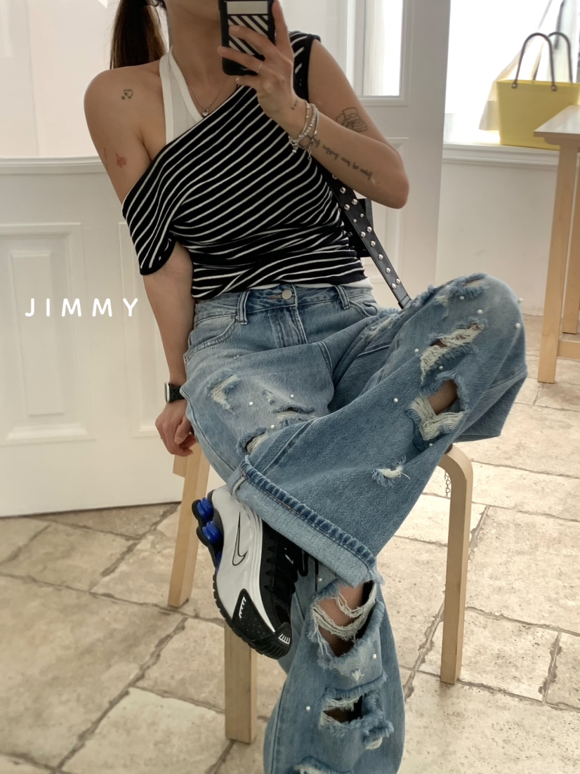 JIMMY東大門㊣代購女士新款職業時尚人氣熱賣真品針織衫海軍JIMMY/REMAKE針織衫
