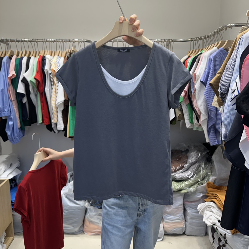 DA YLOG東大門㊣代購女士新品25春夏真品時尚熱賣休閑推薦T恤DA YLOGT恤圖色3