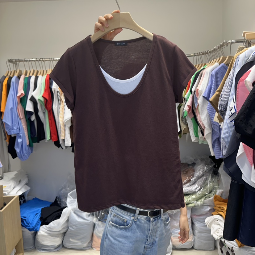 DA YLOG東大門㊣代購女士新品25春夏真品時尚熱賣休閑推薦T恤DA YLOGT恤圖色4