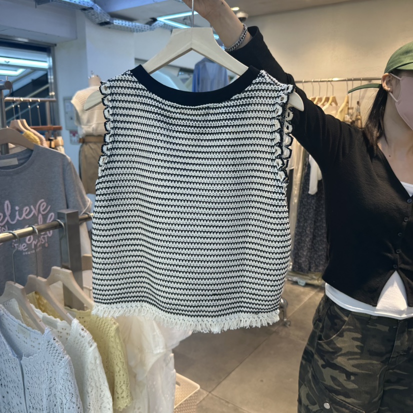 LULULALLA韓國代購㊣女士新品人氣時尚職業25春夏熱賣吊帶背心LULULALLA吊帶/背心