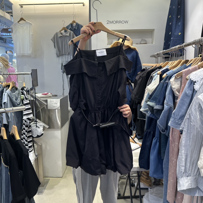 2MORROW東大門㊣實拍女裝新品人氣時尚熱賣職業連衣裙含腰帶2MORROW連衣裙圖色2
