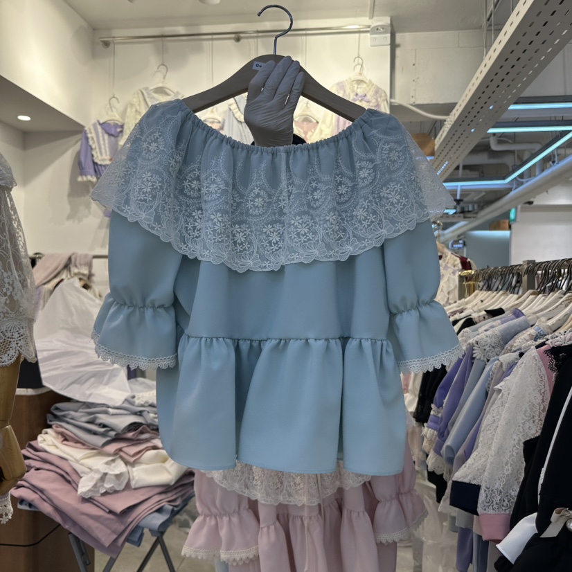PAPA韓國直郵㊣女裝新品真品時尚推薦職業熱賣25春夏襯衫蕾絲衫PAPA襯衫/蕾絲衫