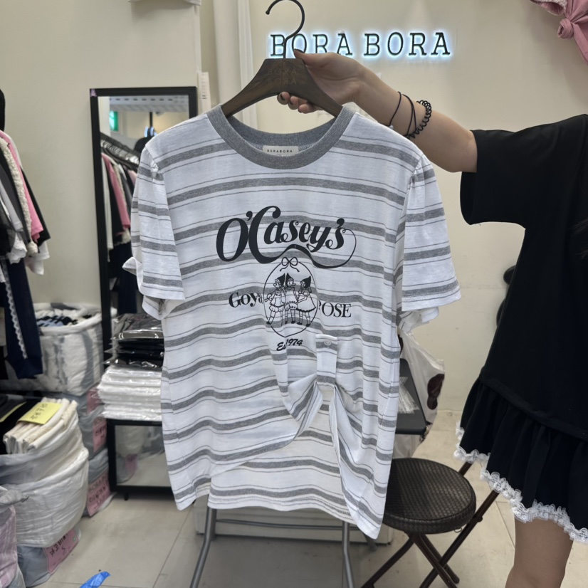 BORA BORA東大門㊣直郵女士新款休閑25春夏推薦時尚真品T恤BORA BORAT恤圖色2