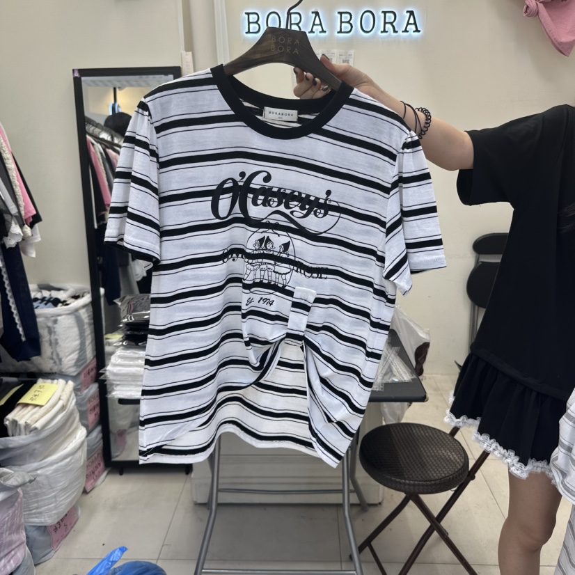 BORA BORA東大門㊣直郵女士新款休閑25春夏推薦時尚真品T恤BORA BORAT恤圖色3