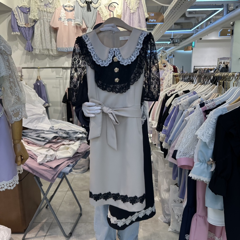 PAPA韓國代購㊣女士新款25春夏真品熱賣職業推薦休閑連衣裙PAPA連衣裙