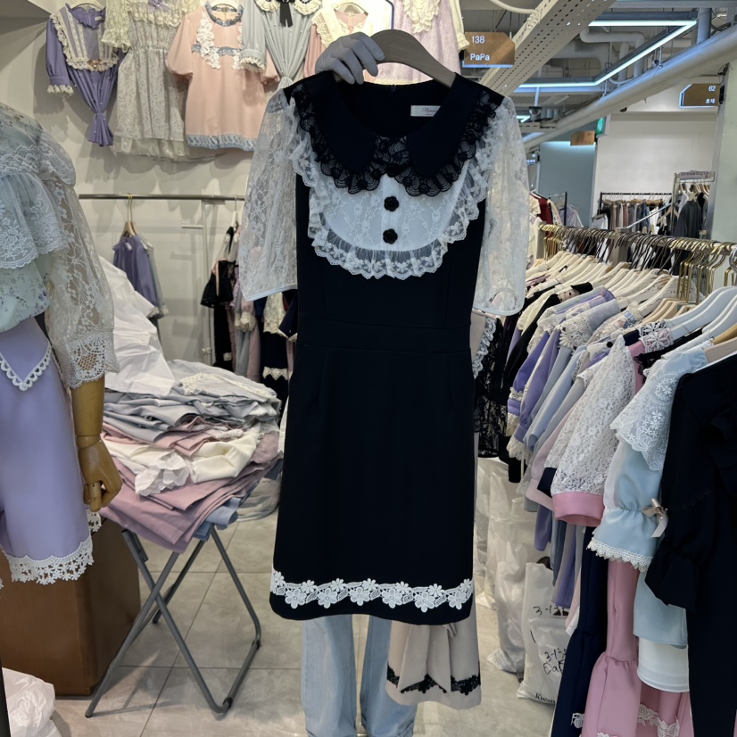 PAPA韓國代購㊣女士新款25春夏真品熱賣職業推薦休閑連衣裙PAPA連衣裙圖色2