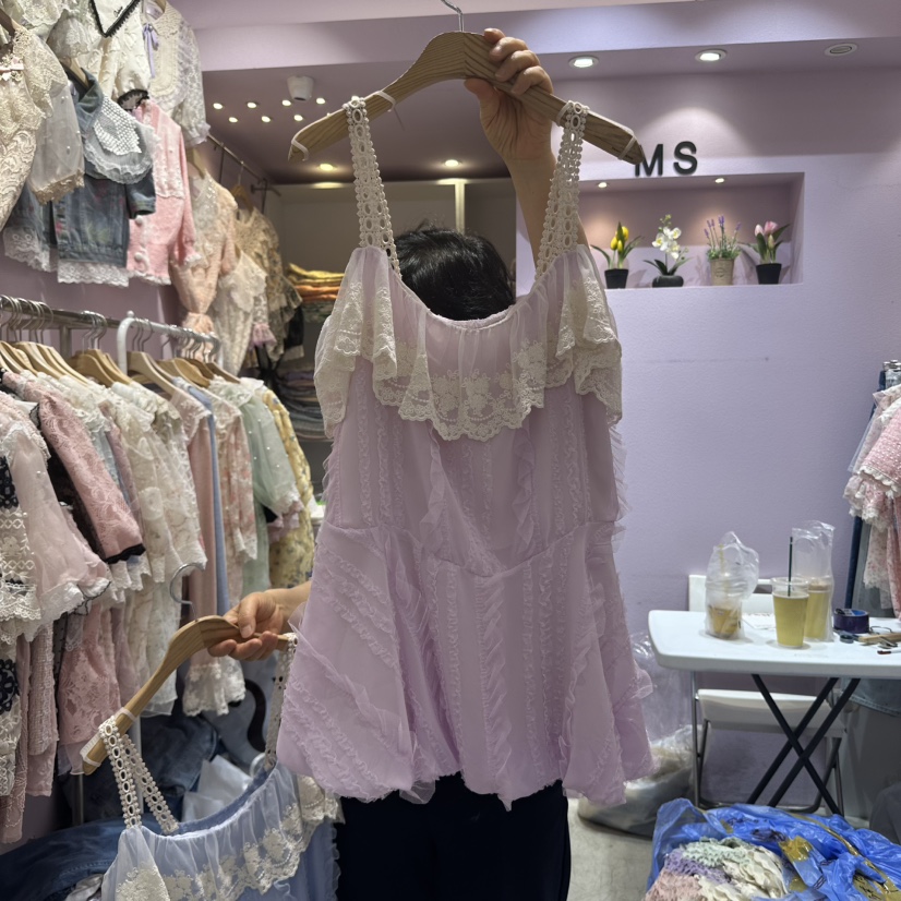 MS東大門㊣代購女士新款熱賣推薦人氣休閑職業25春夏吊帶背心MS吊帶/背心圖色2