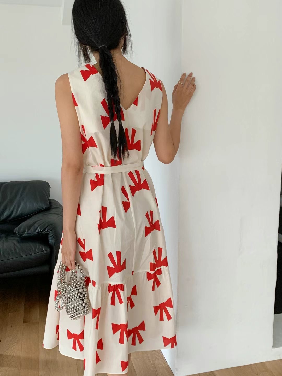 STYLE LOUNGE東大門㊣實拍女士新款25春夏時尚連衣裙蝴蝶結STYLE LOUNGE連衣裙