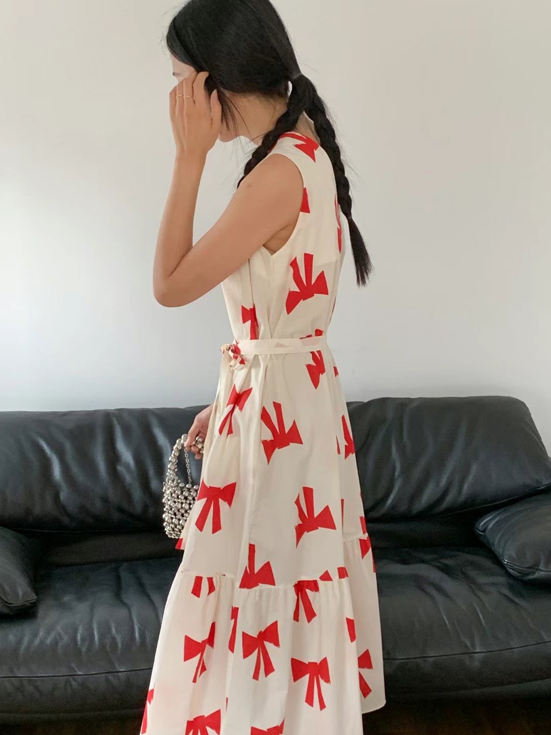 STYLE LOUNGE東大門㊣實拍女士新款25春夏時尚連衣裙蝴蝶結STYLE LOUNGE連衣裙