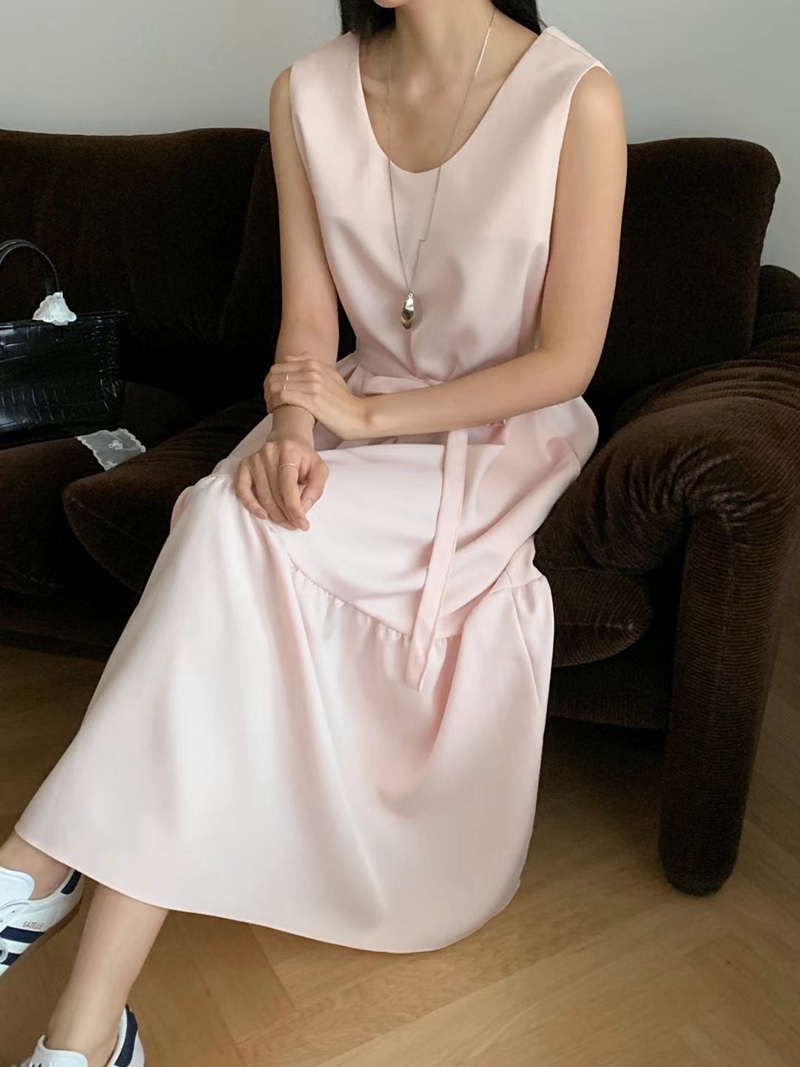 STYLE LOUNGE韓國直郵㊣女士新款25春夏推薦職業連衣裙含腰繩STYLE LOUNGE連衣裙