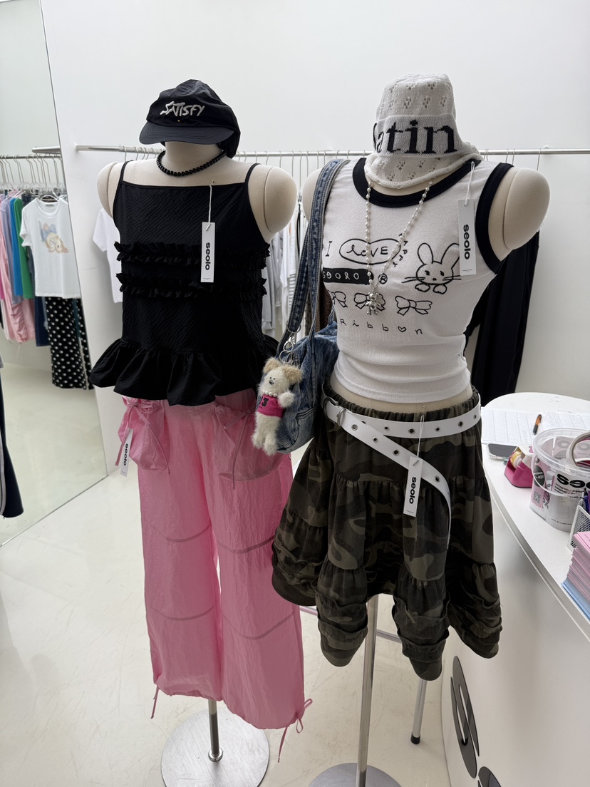 SEOLO東大門㊣實拍女士新品時尚人氣職業熱賣25春夏吊帶背心Seolo seoul吊帶/背心